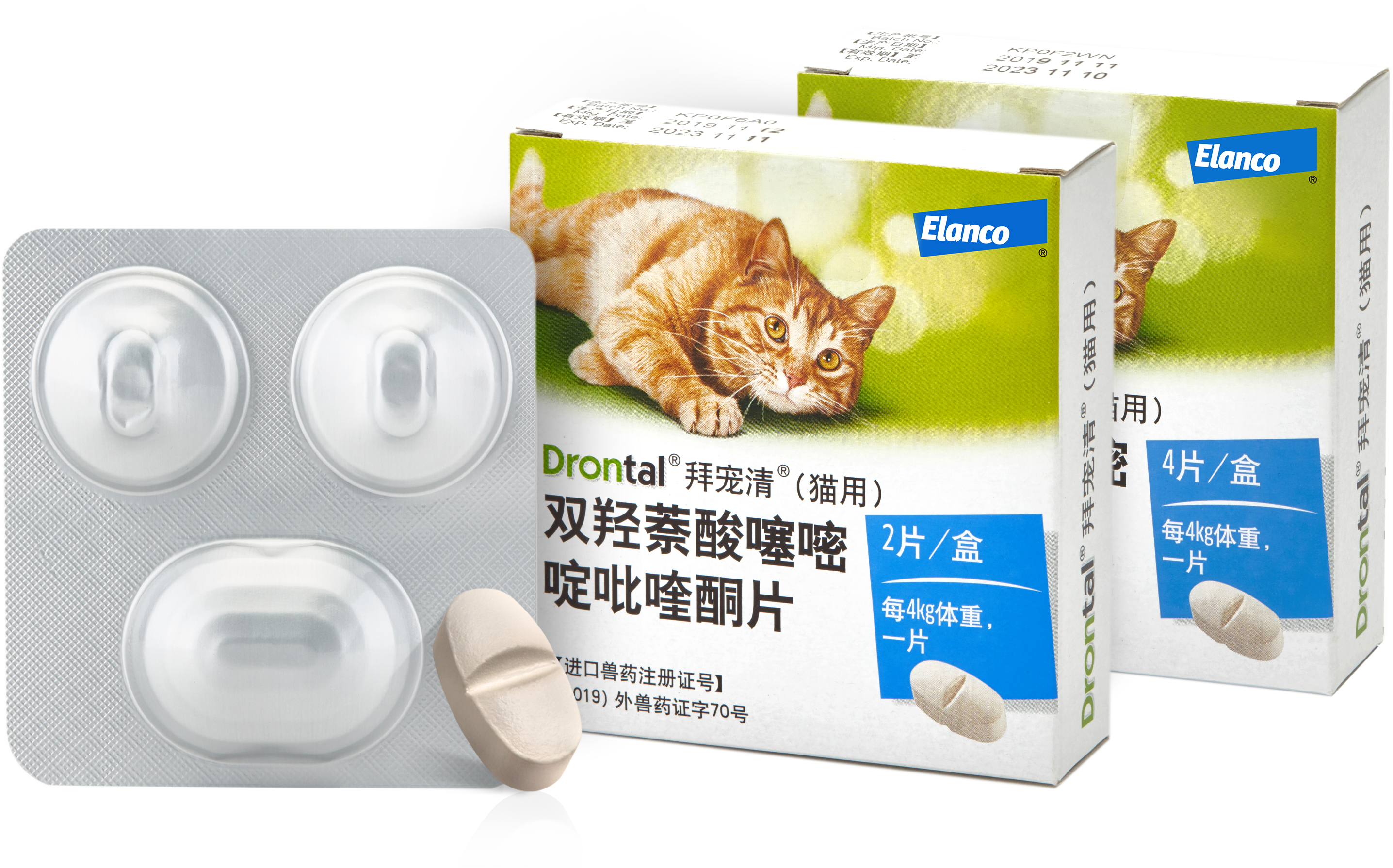 双羟萘酸噻嘧啶吡喹酮片
